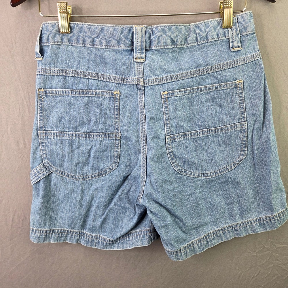 Lee Carpenter Denim Shorts Womens 6M Blue Light Wash Mid Rise Cotton Utility - Picture 6 of 7